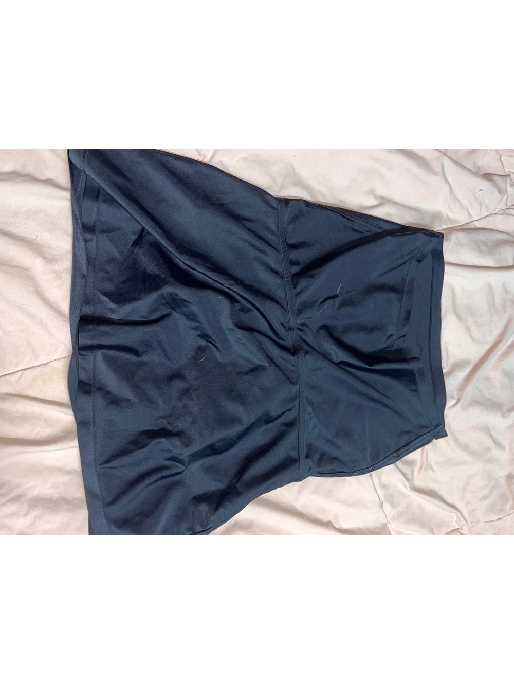 Mermaid Maternity navy ruched swim bottoms